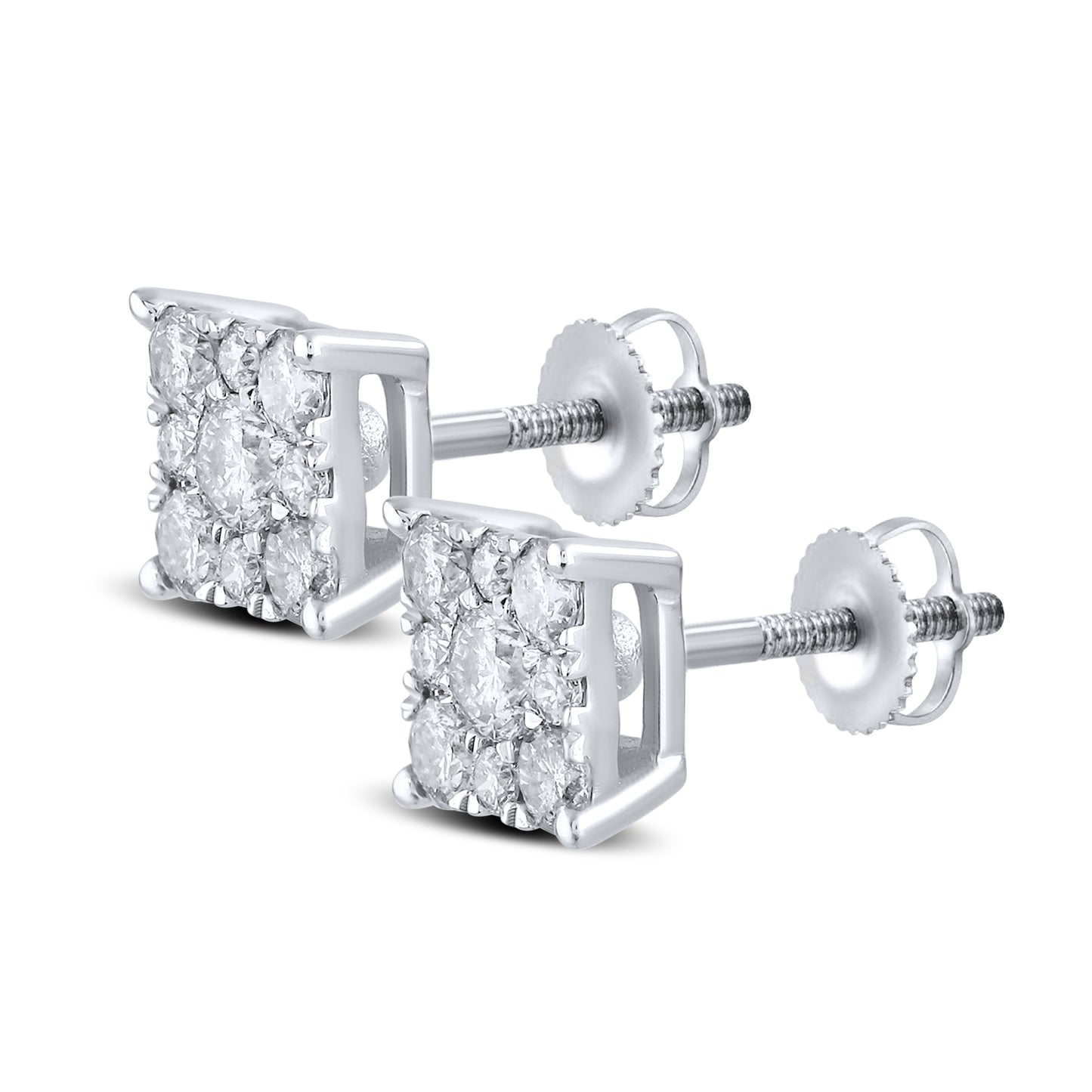 10kt White Gold 0.50 CTW Natural Diamond Earrings