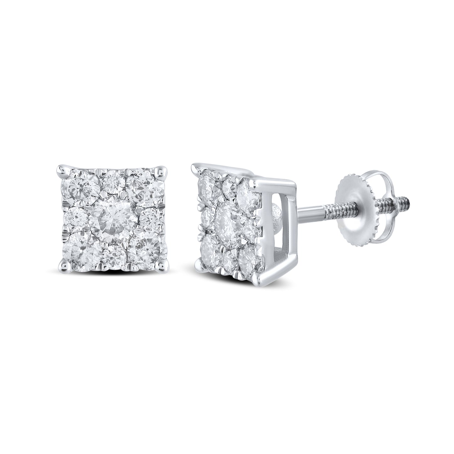 10kt White Gold 0.50 CTW Natural Diamond Earrings