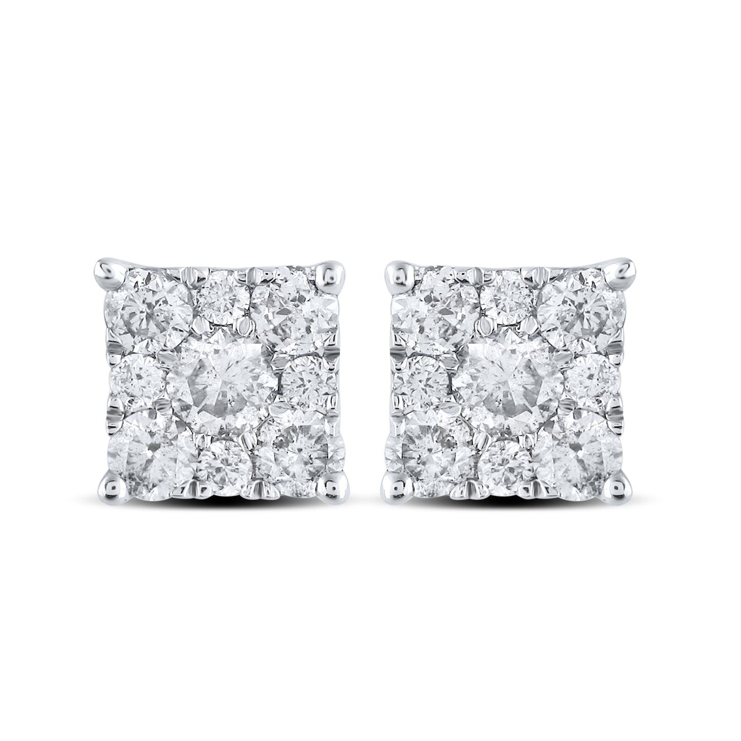 10kt White Gold 0.50 CTW Natural Diamond Earrings