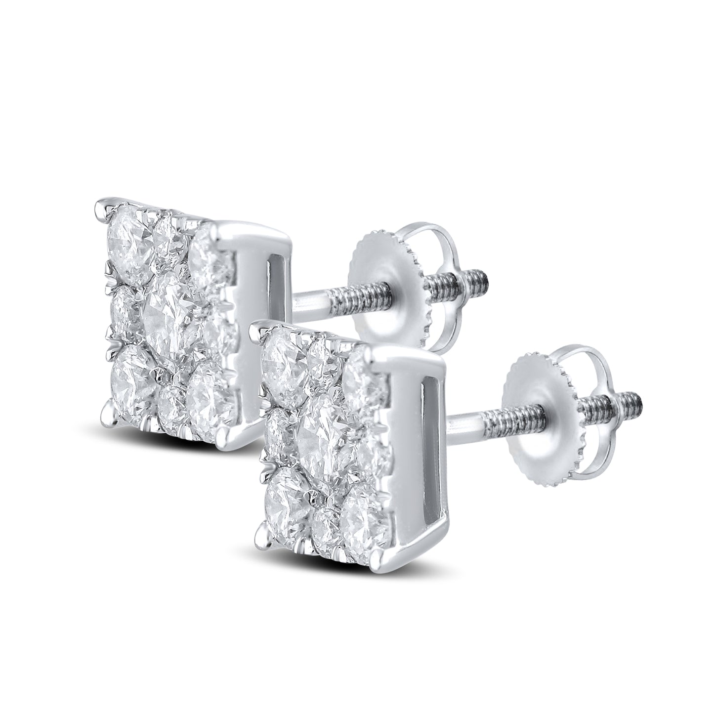 10kt White Gold 1 CTW Diamond Earrings