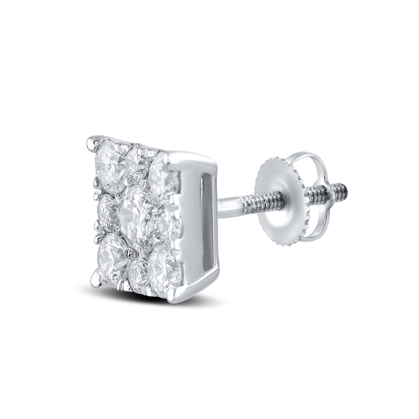 10kt White Gold 1 CTW Diamond Earrings