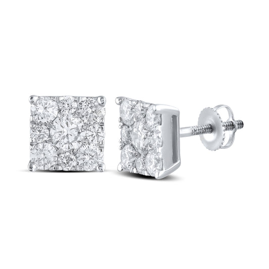 10kt White Gold 1 CTW Diamond Earrings