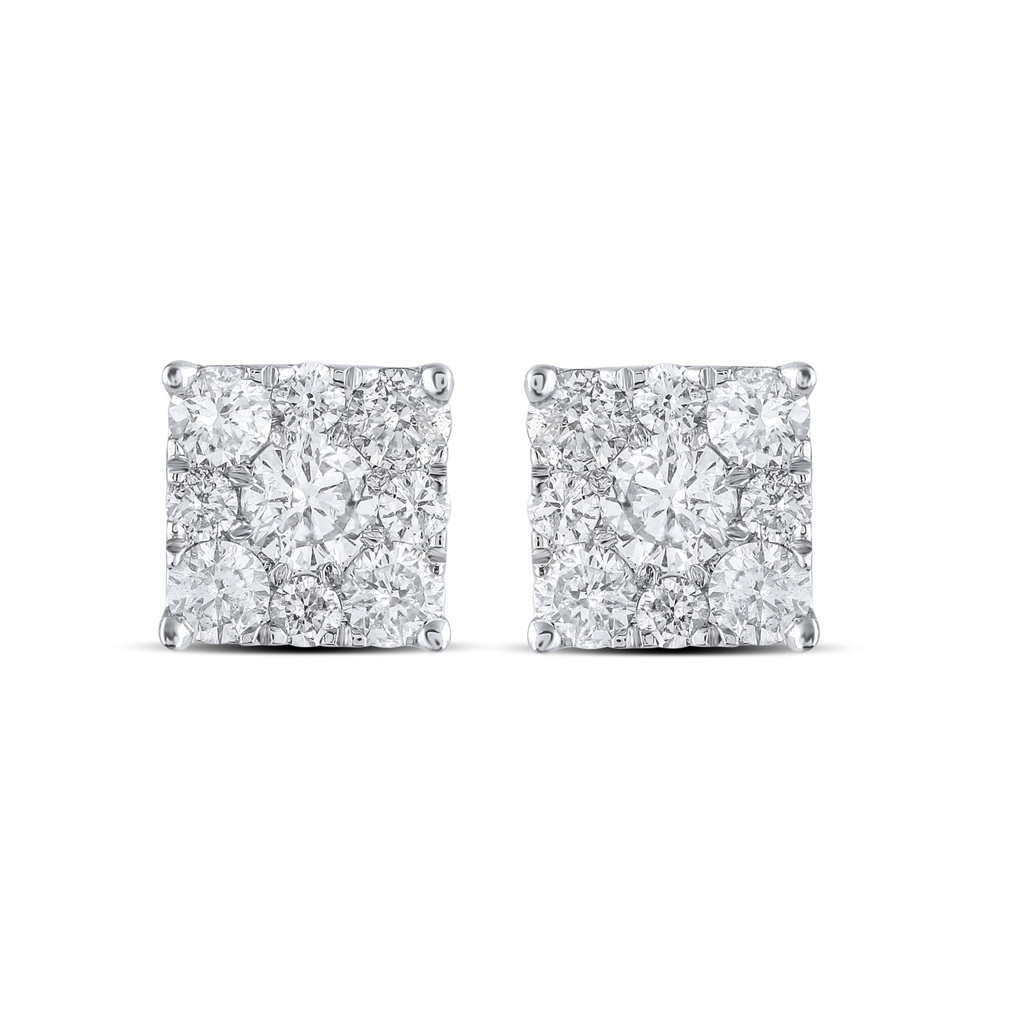 10kt White Gold 1 CTW Diamond Earrings