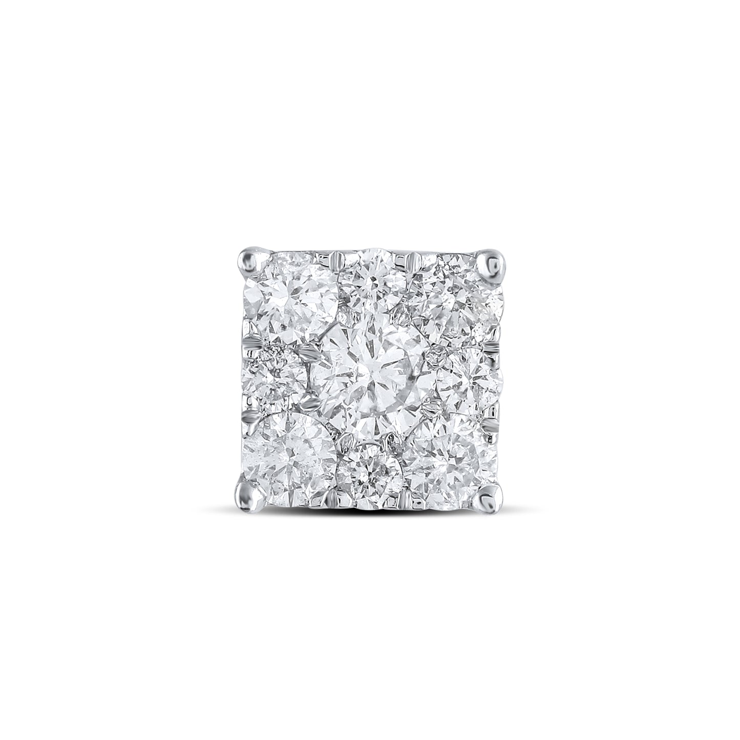 10kt White Gold 1 CTW Diamond Earrings