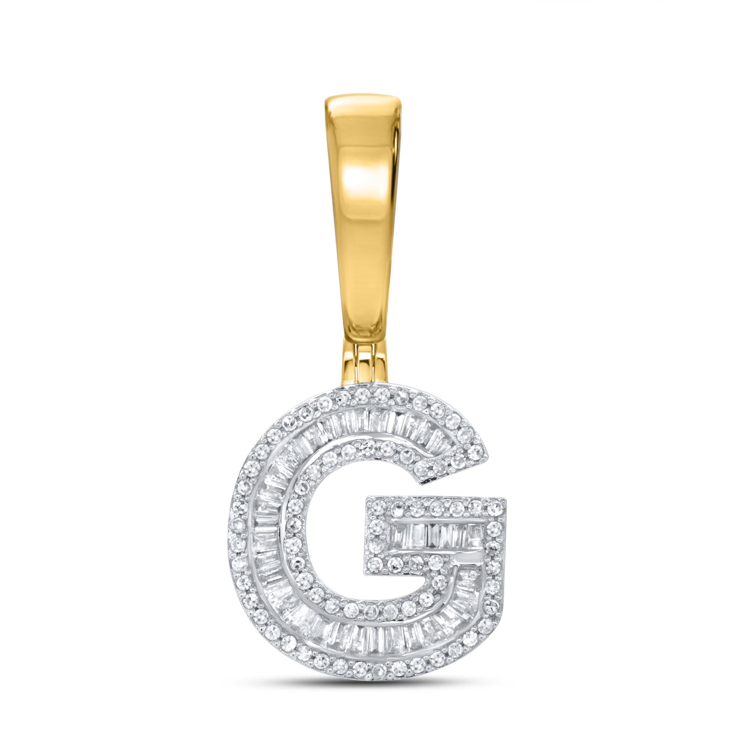 10kt yellow gold 0.50ctw Diamond Initial G Charm