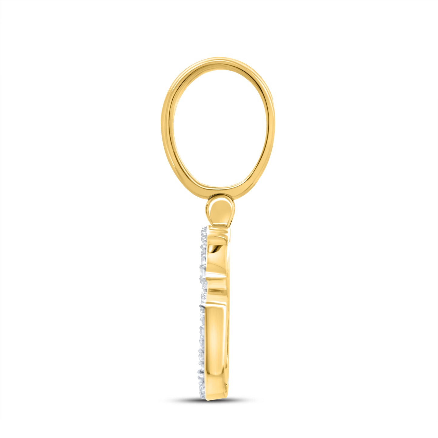10kt yellow gold 0.50ctw Diamond Initial G Charm