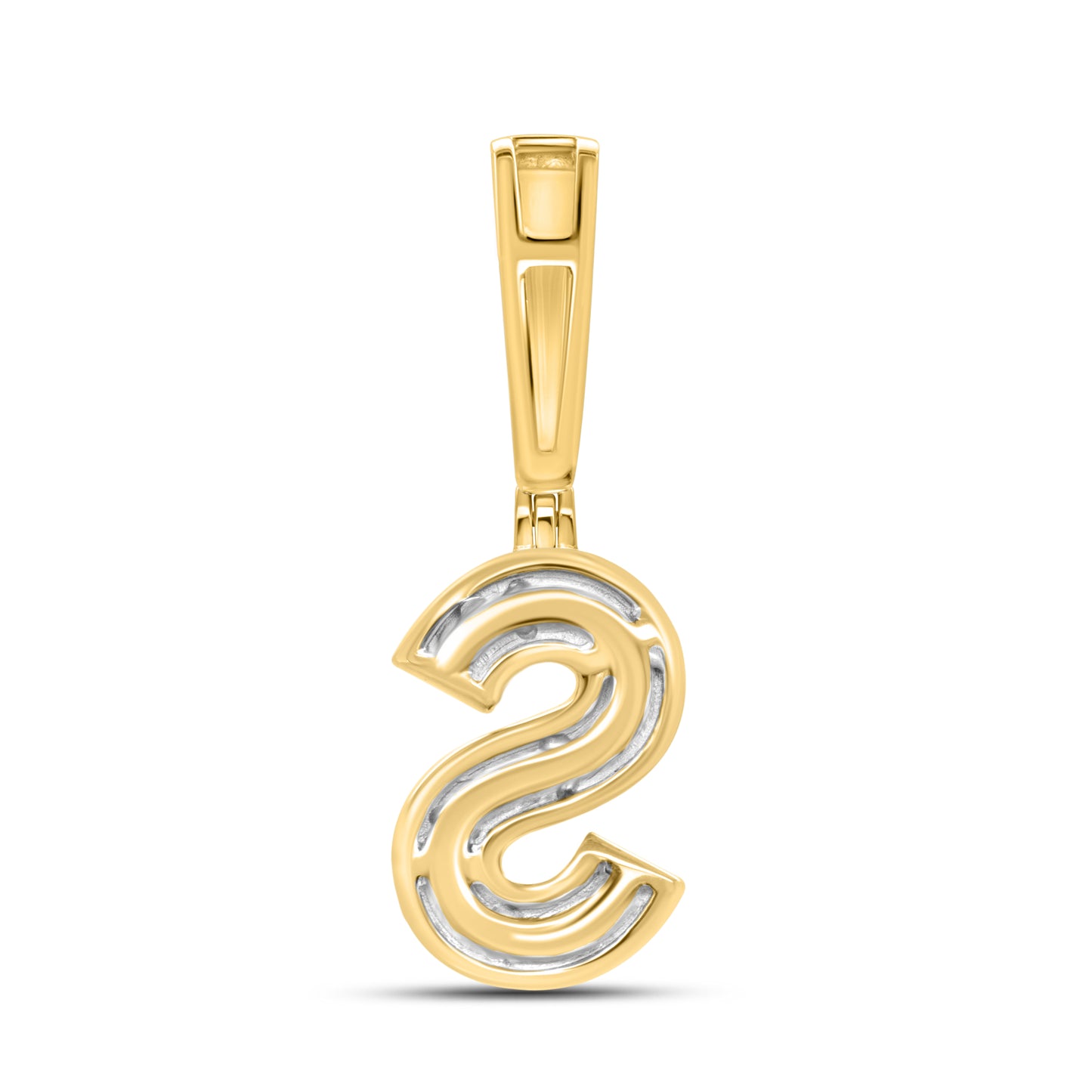 10kt Yellow Gold 0.40 CTW Diamond Initial S Charm