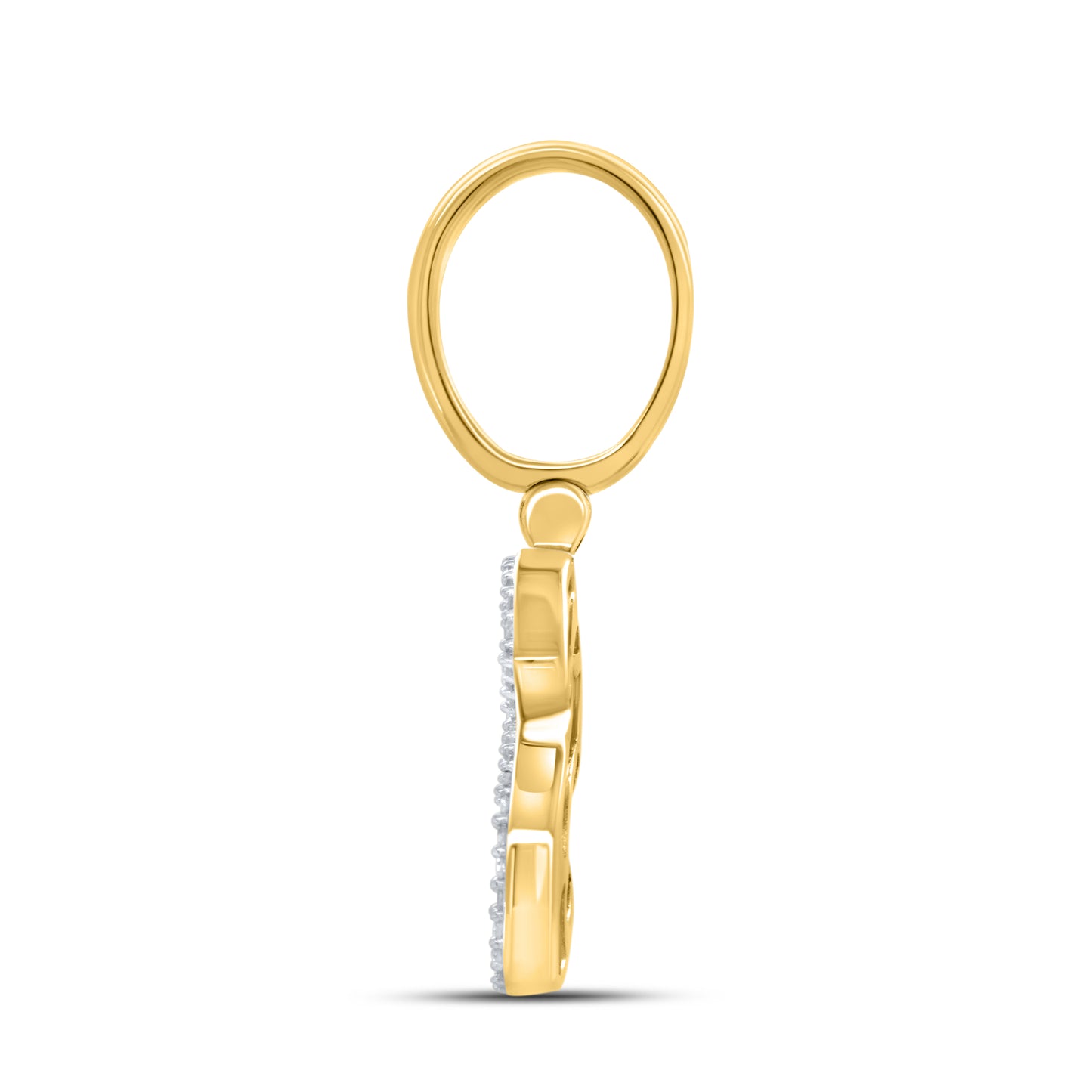 10kt Yellow Gold 0.40 CTW Diamond Initial S Charm