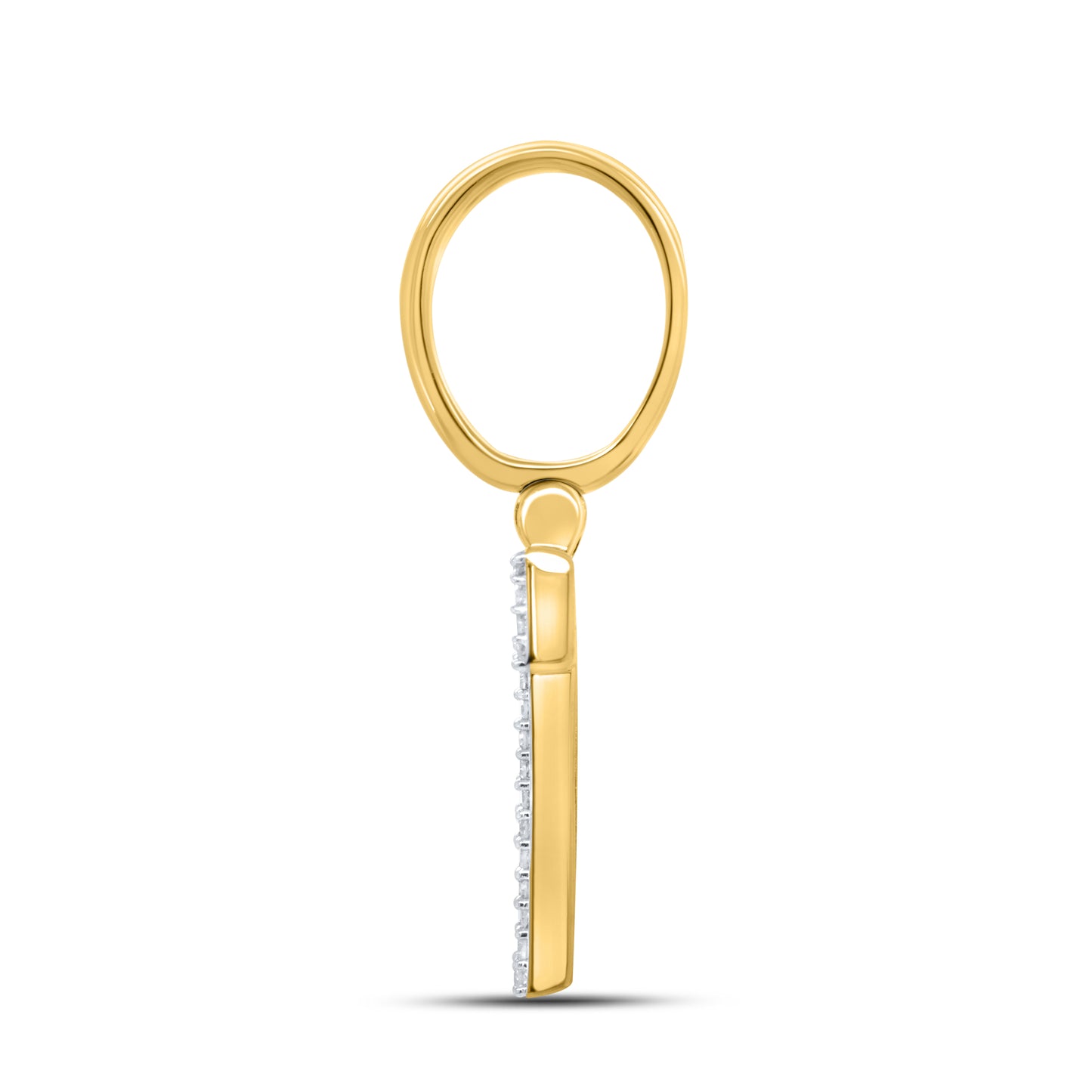 10kt Yellow Gold 0.34 CTW Diamond Initial T charm