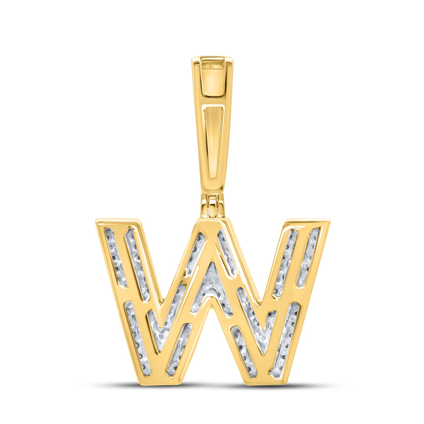 10kt yellow gold 0.62ctw Diamond Initial Charm W