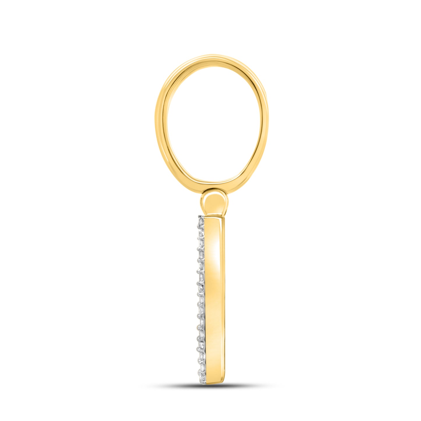 10kt yellow gold 0.62ctw Diamond Initial Charm W