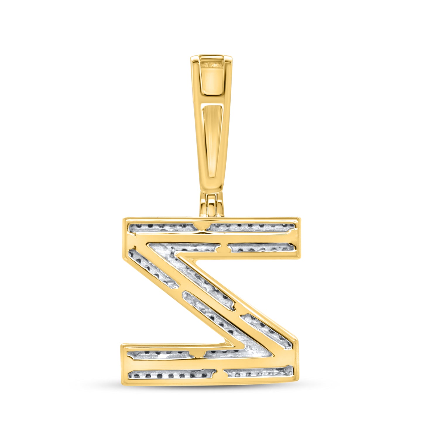 10kt yellow gold 0.60ctw Diamond Initial Charm Z