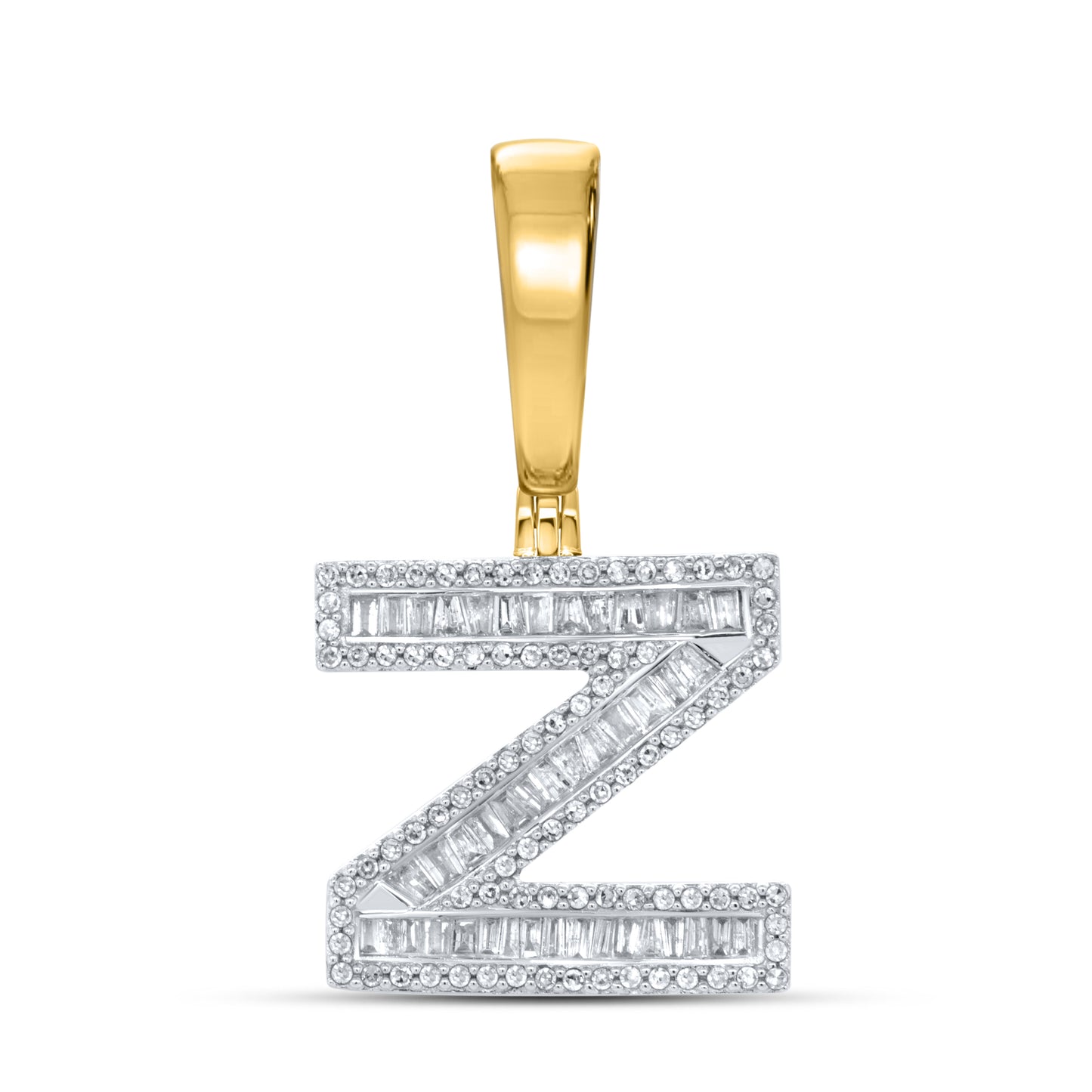 10kt yellow gold 0.60ctw Diamond Initial Charm Z