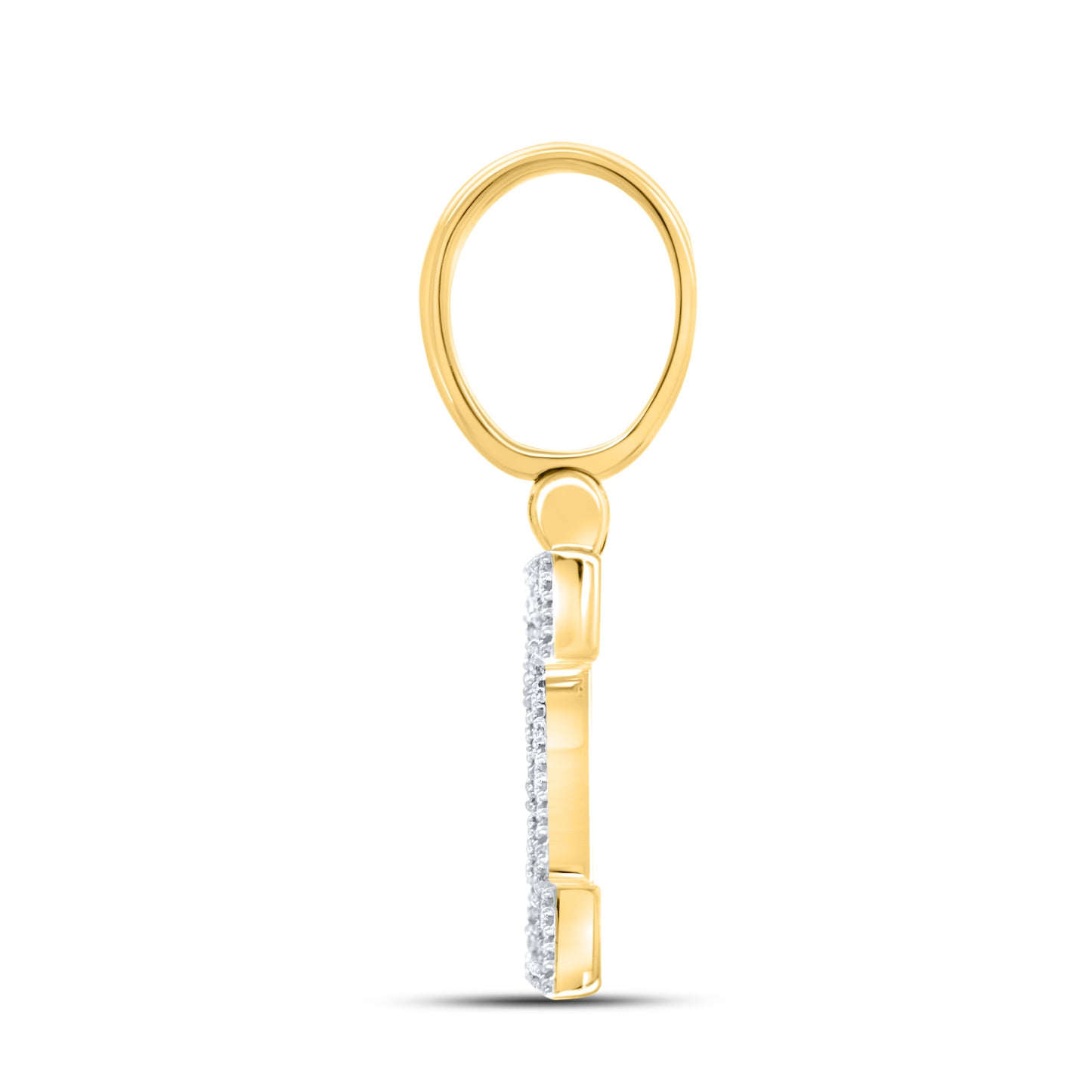 10kt yellow gold 0.60ctw Diamond Initial Charm Z