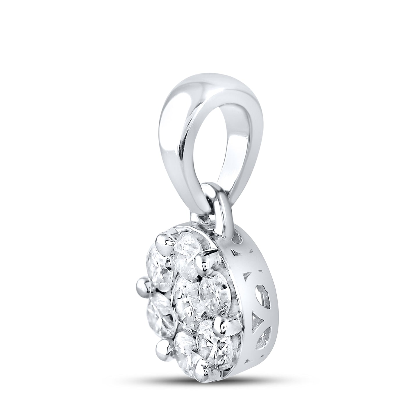 10kt White Gold 0.51 CTW Diamond Diamond Pendant