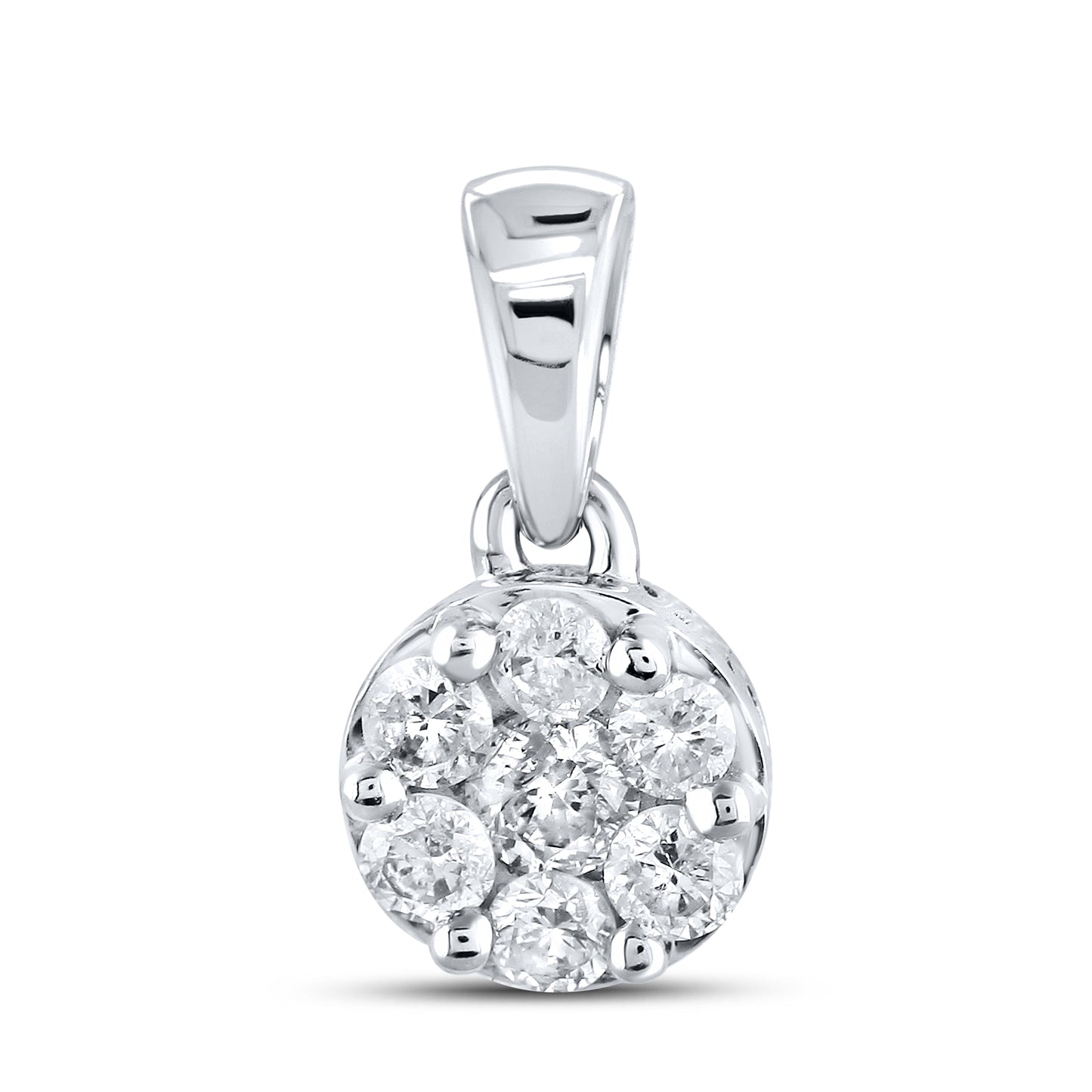 10kt White Gold 0.51 CTW Diamond Diamond Pendant