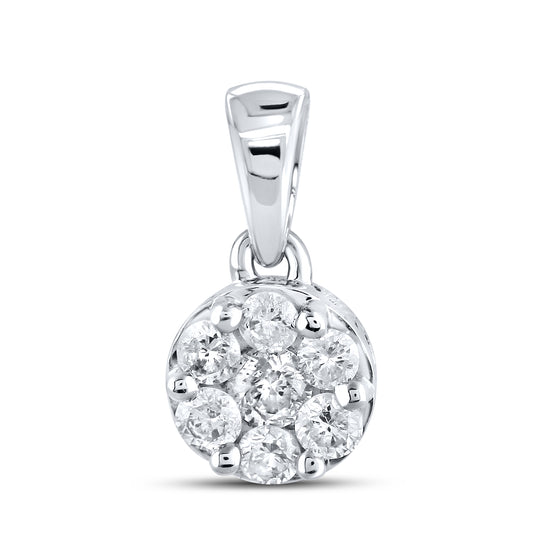 10kt White Gold 0.51 CTW Diamond Diamond Pendant