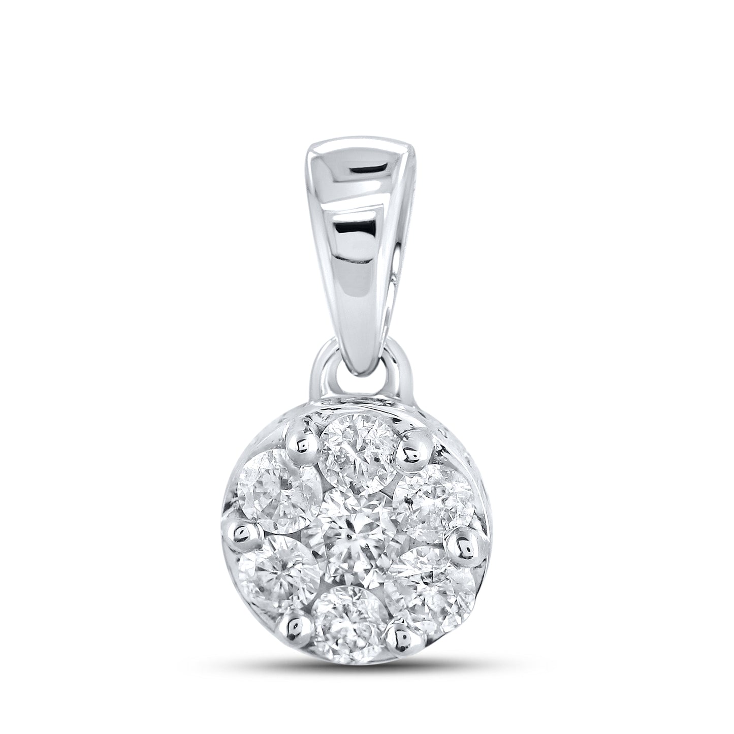 10kt White Gold 0.77 CTW Diamond Pendant With 10kt Chain