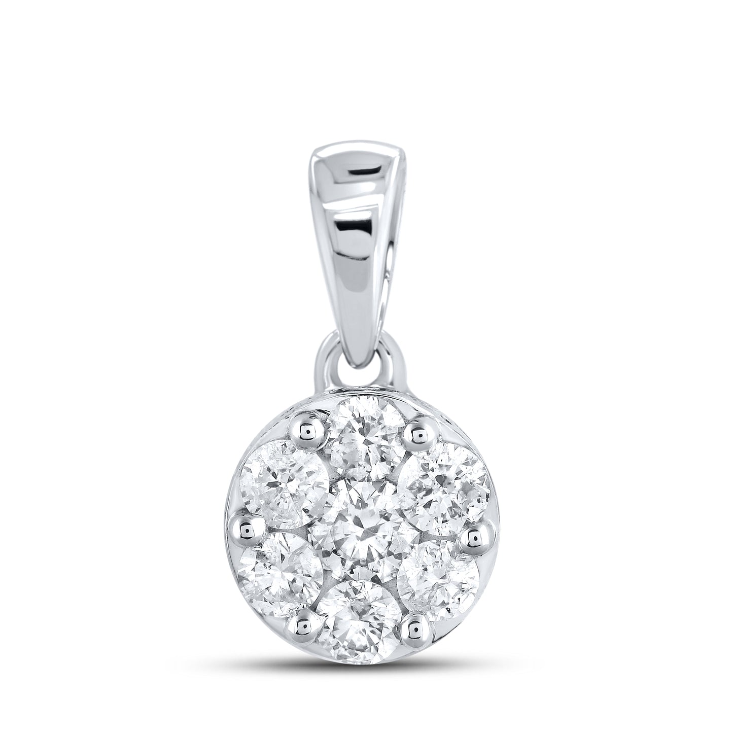 10kt White Gold 1.06 CTW Diamond Pendant With 10kt Chain