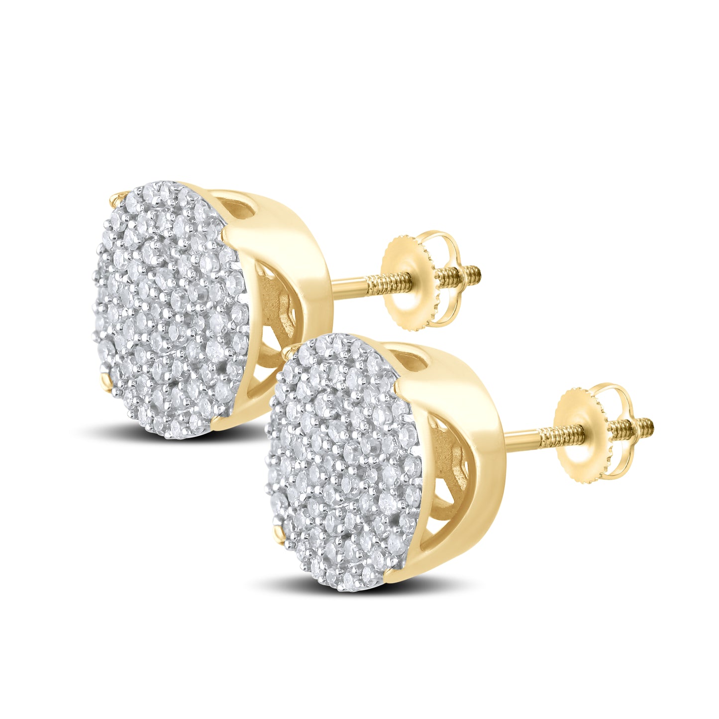 10kt Yellow Gold 0.50 CTW Natural Diamond Earrings