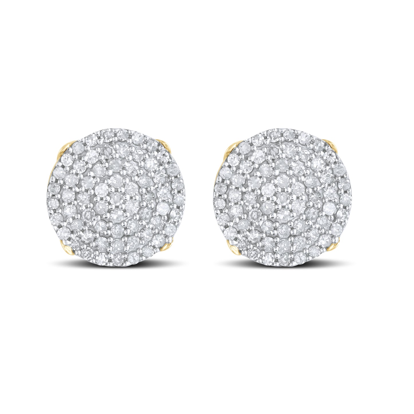 10kt Yellow Gold 0.50 CTW Natural Diamond Earrings