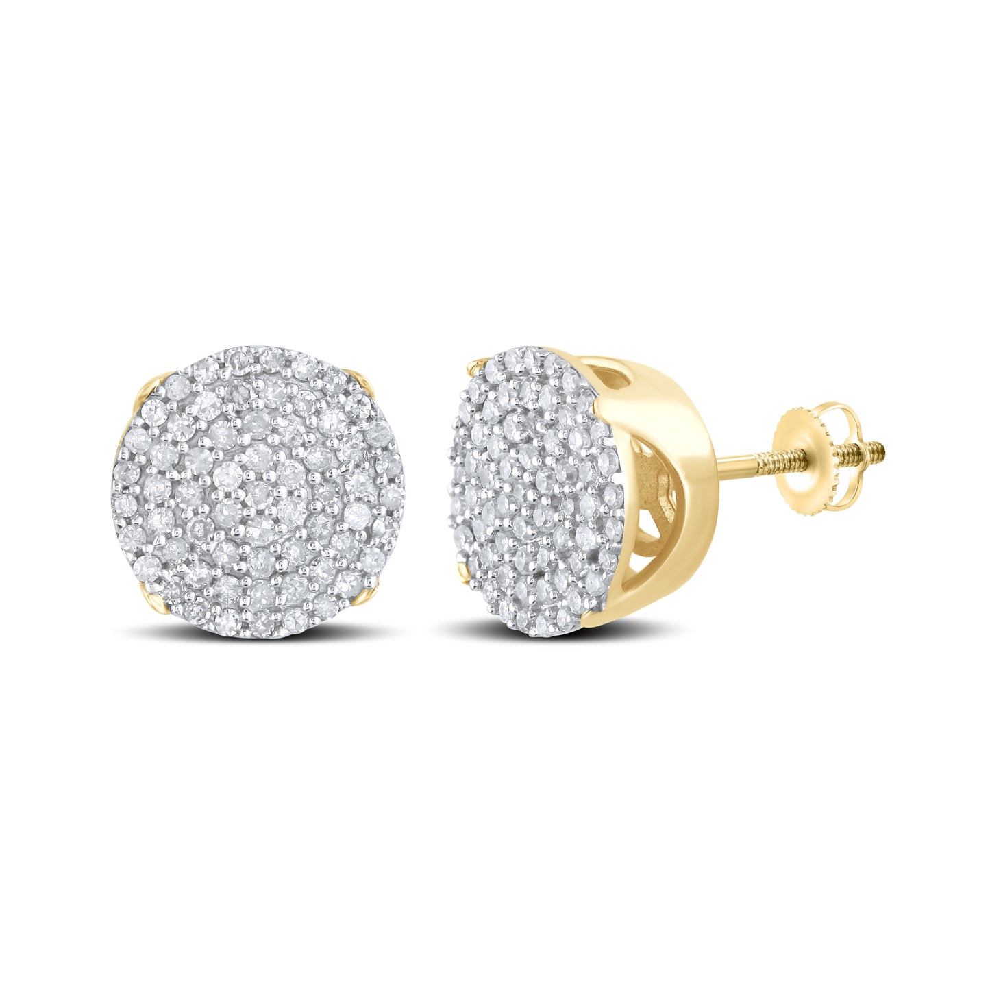 10kt Yellow Gold 0.50 CTW Natural Diamond Earrings