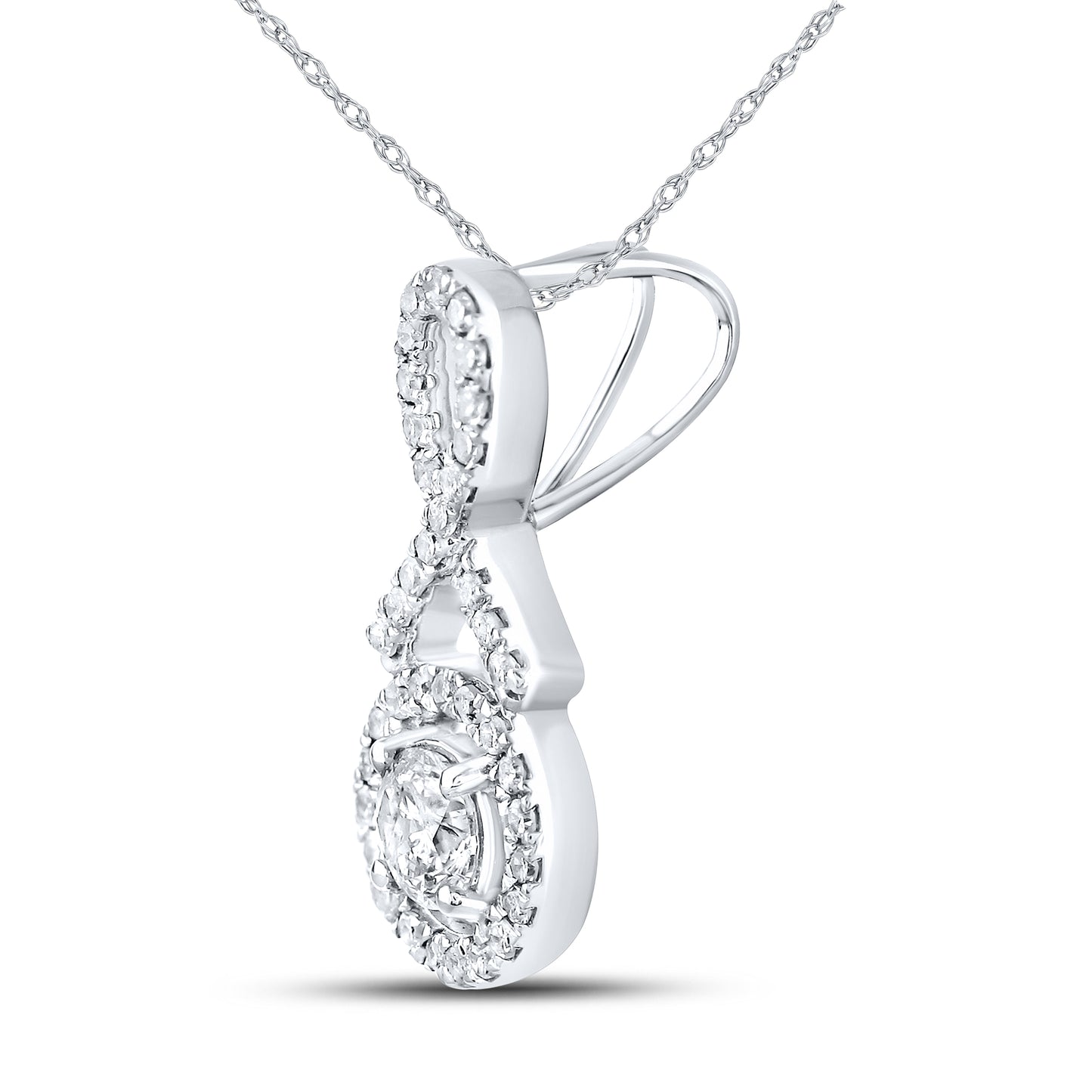 10kt White Gold 0.40 CTW Diamond Pendant