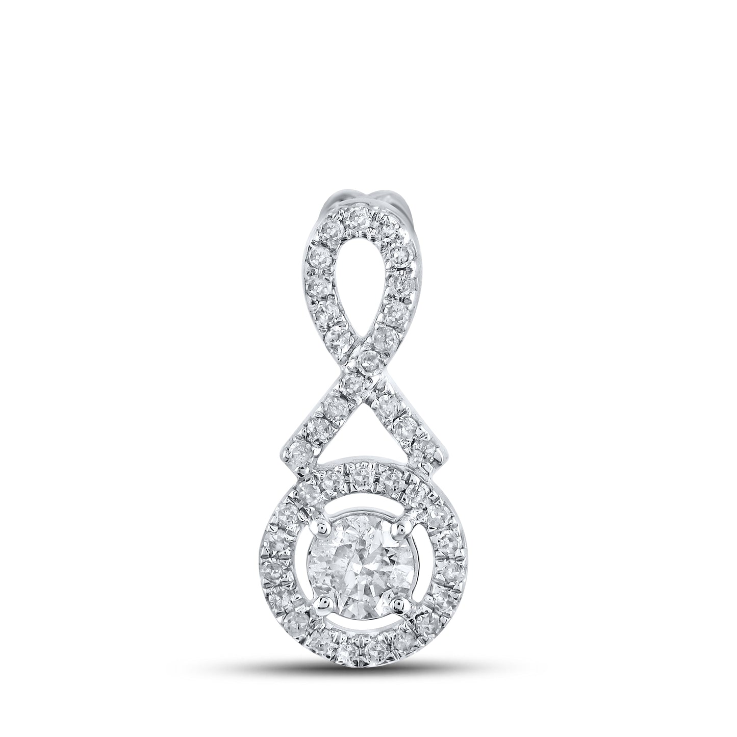 10kt White Gold 0.40 CTW Diamond Pendant