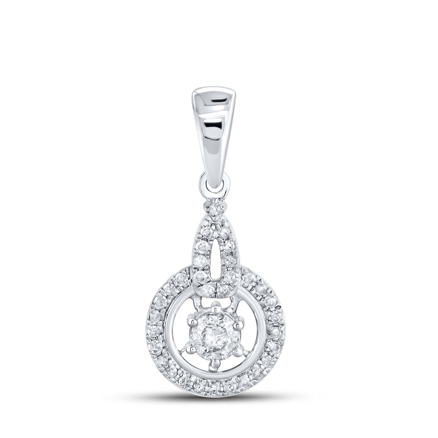 10kt White Gold 0.45 CTW Diamond Pendant