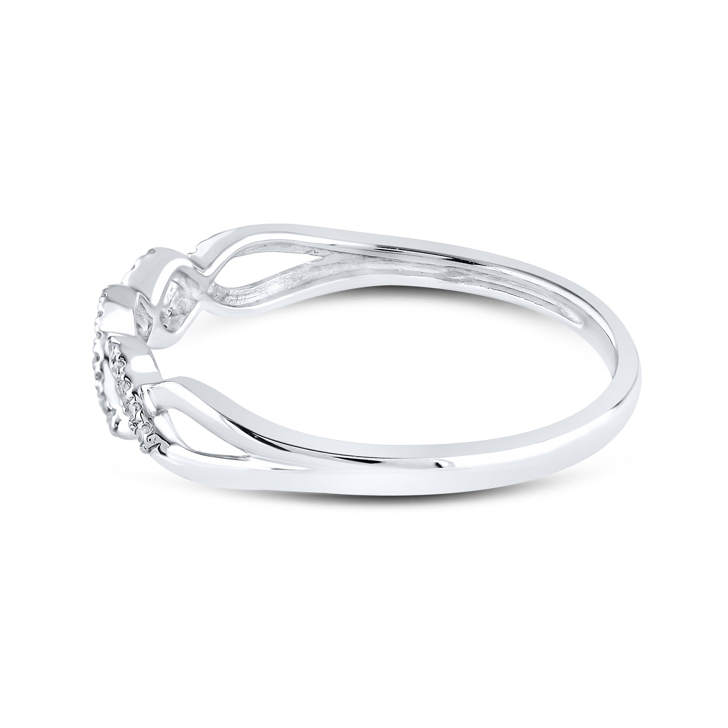 14kt White Gold 0.06 CTW Natural Diamond Band