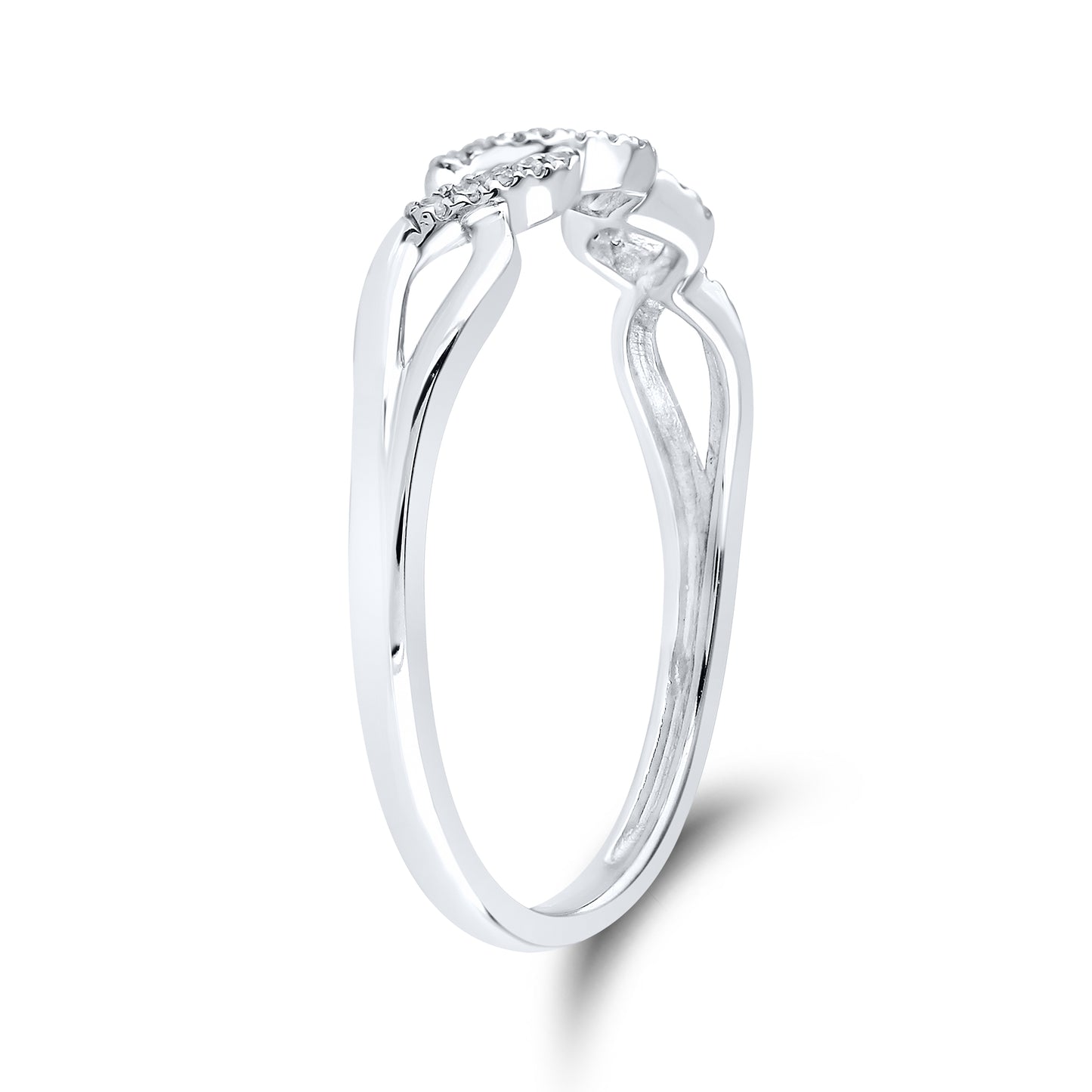 14kt White Gold 0.06 CTW Natural Diamond Band