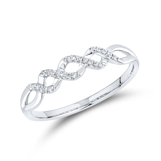14kt White Gold 0.06 CTW Natural Diamond Band