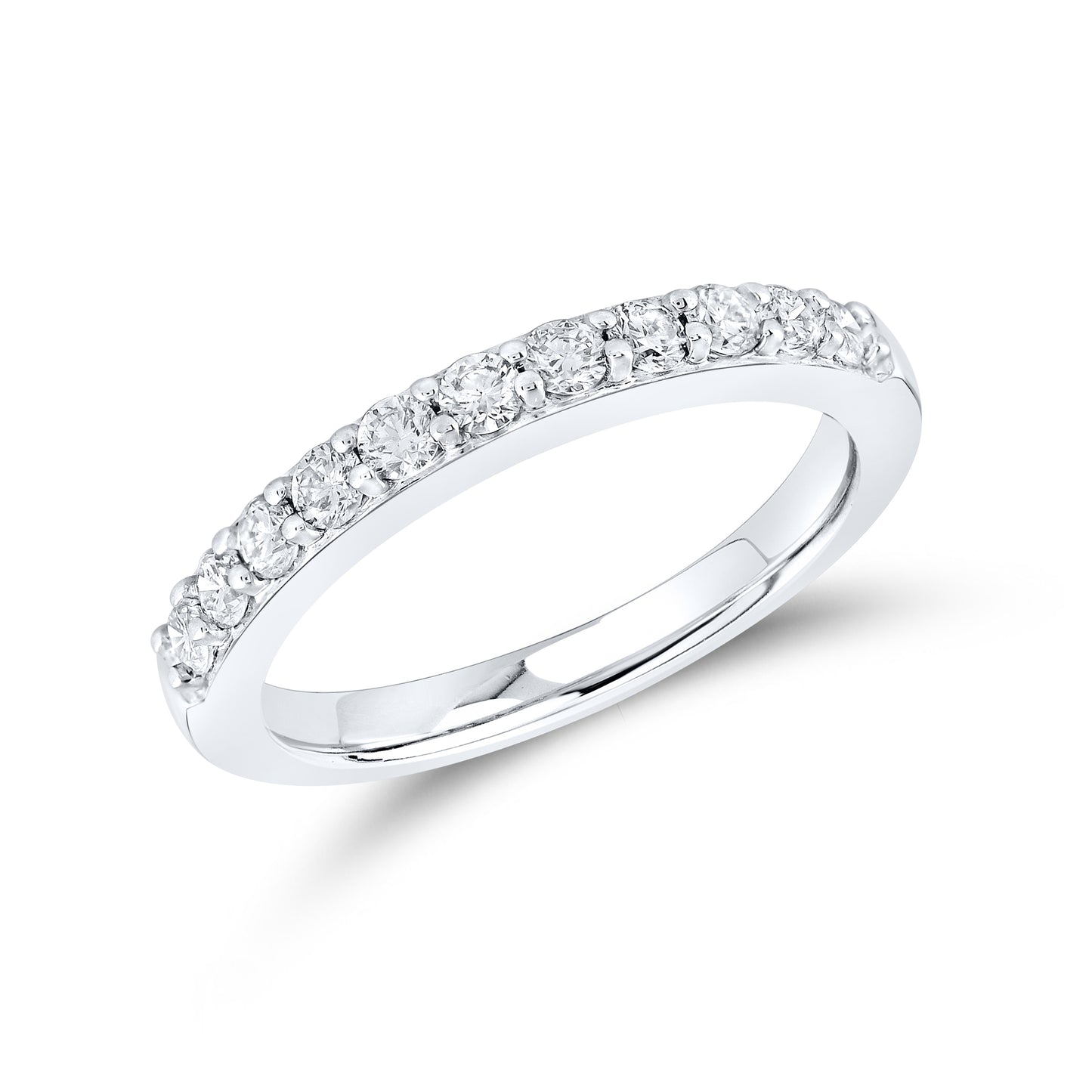 14kt White Gold 0.50 CTW Natural Diamond Band
