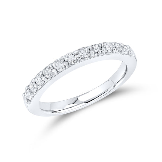 14kt White Gold 0.50 CTW Natural Diamond Band