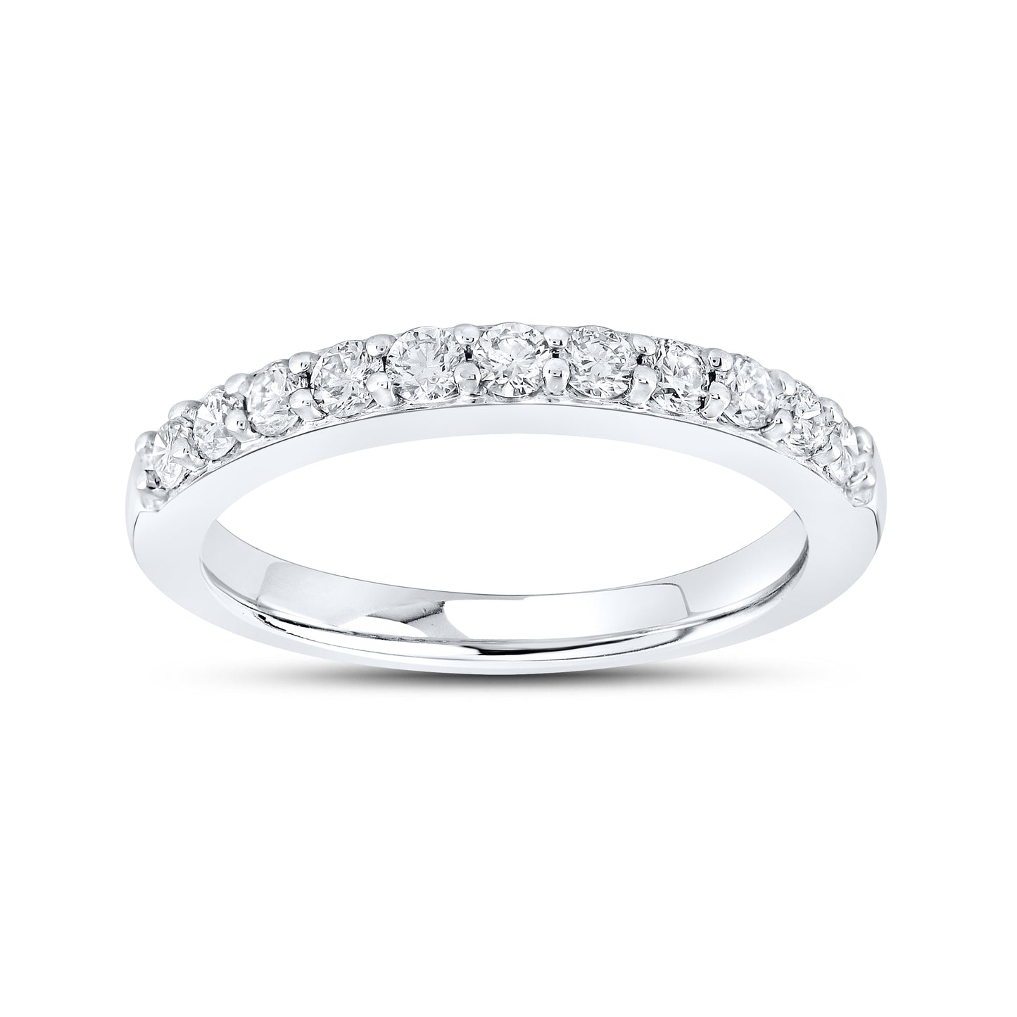 14kt White Gold 0.50 CTW Natural Diamond Band