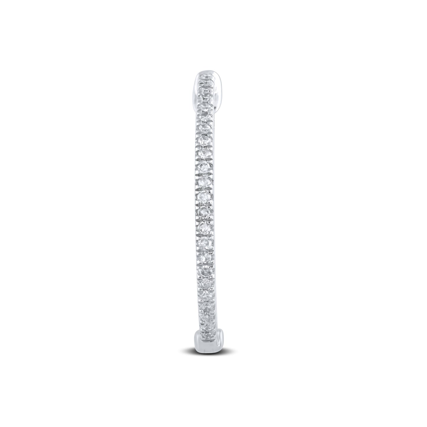 10kt White Gold 0.33 CTW Natural Diamond Hoops