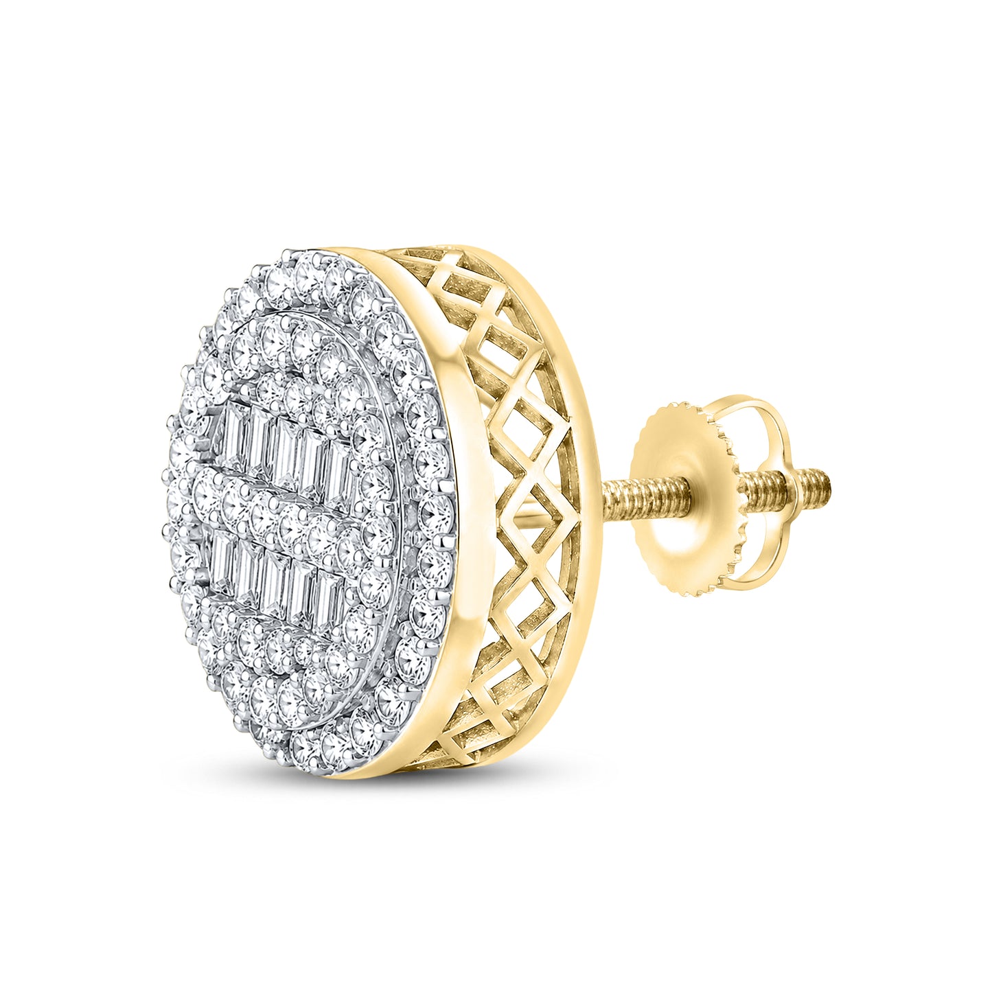 10kt Yellow Gold 0.75 CTW Natural Diamond Earrings