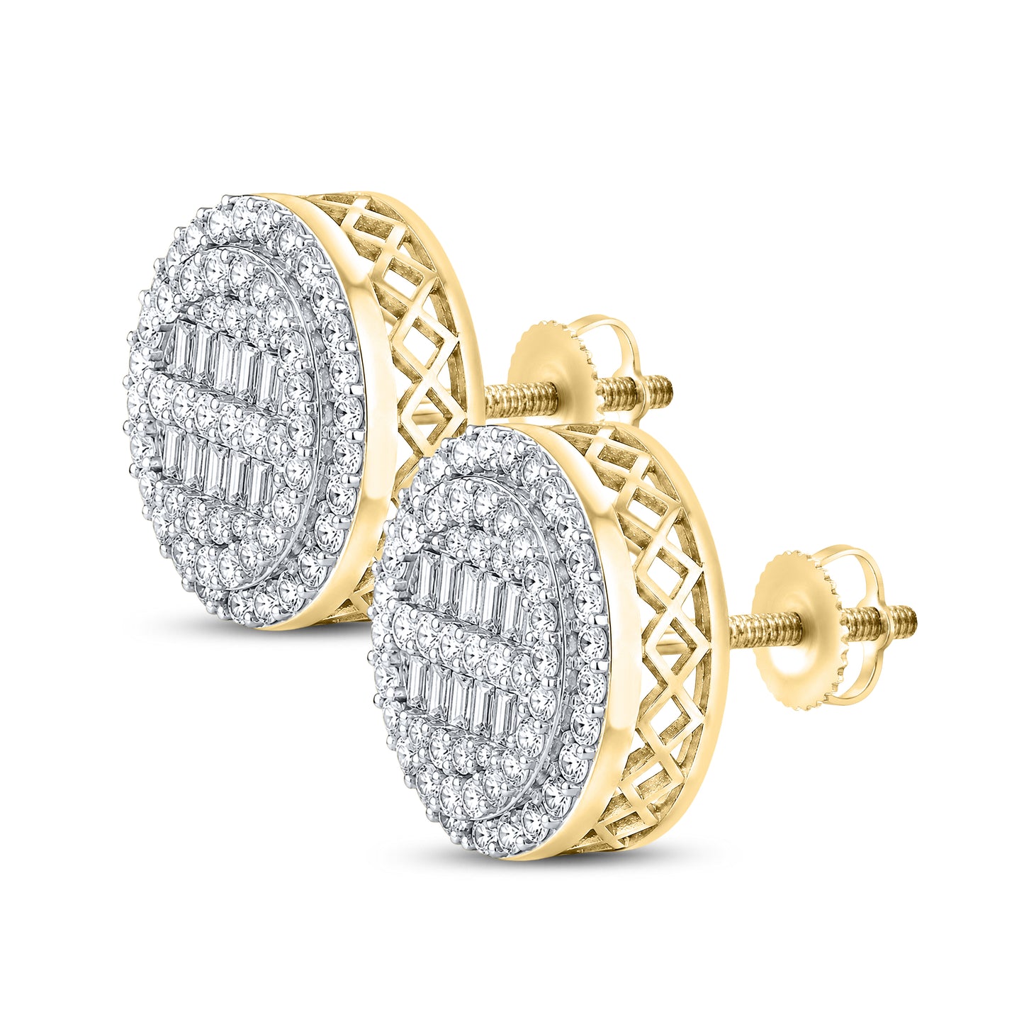 10kt Yellow Gold 0.75 CTW Natural Diamond Earrings