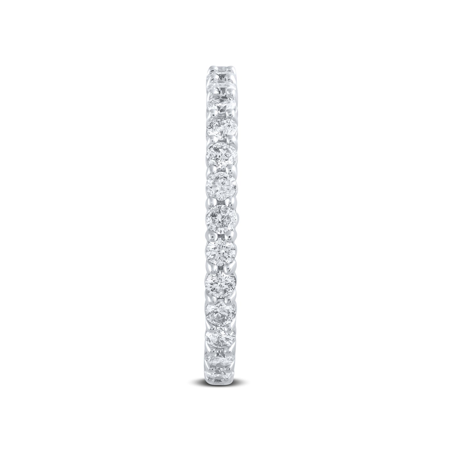 10kt White Gold 1 CTW Natural Diamond Hoops