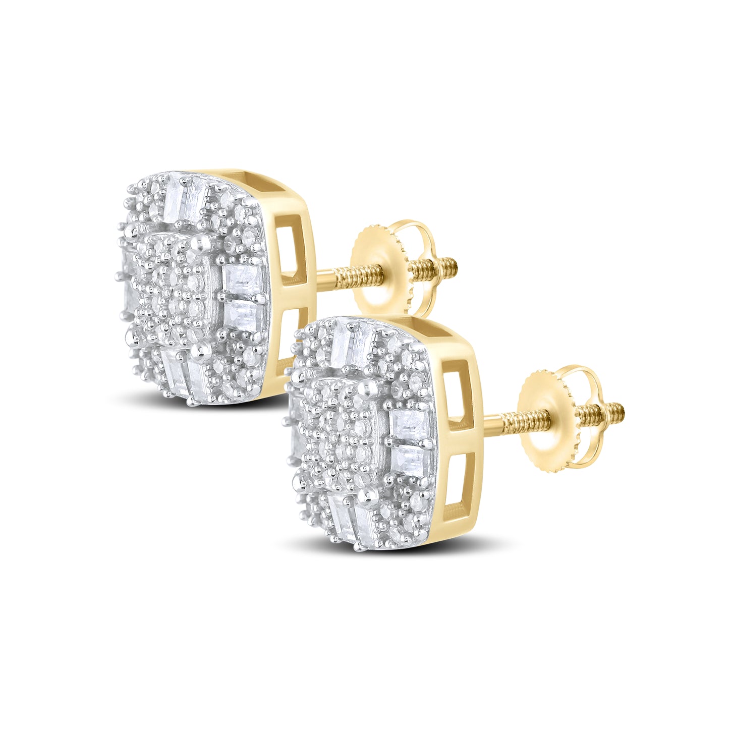 10kt Yellow Gold 0.50 CTW Natural Diamond Earrings