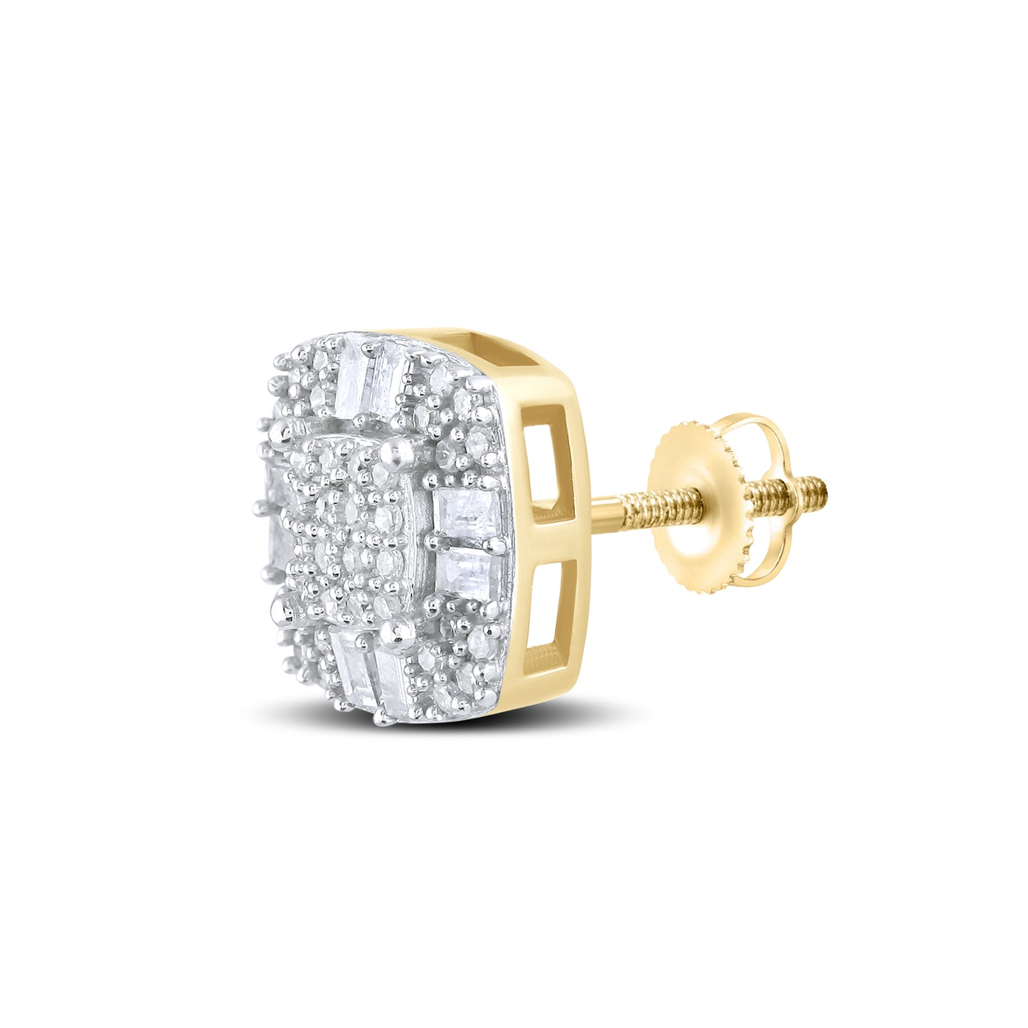 10kt Yellow Gold 0.50 CTW Natural Diamond Earrings