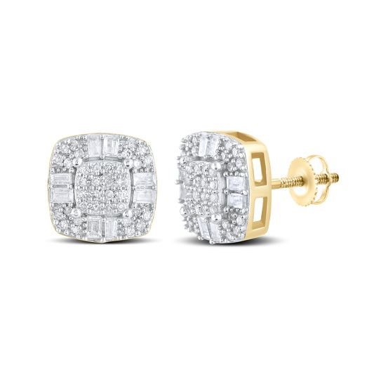 10kt Yellow Gold 0.50 CTW Natural Diamond Earrings