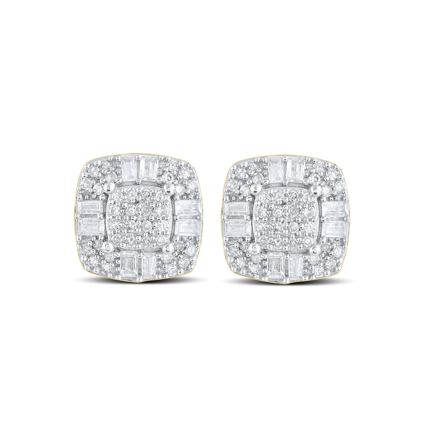 10kt Yellow Gold 0.50 CTW Natural Diamond Earrings