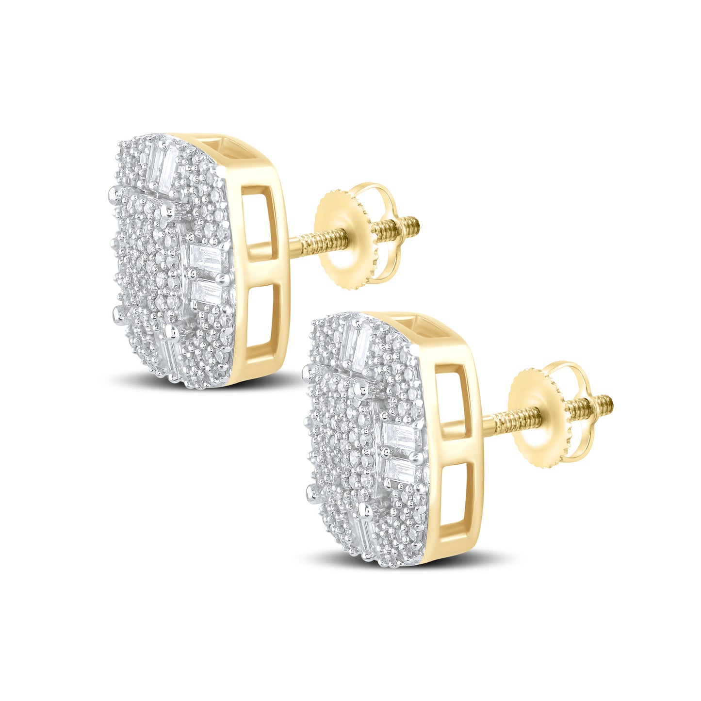 10kt Yellow Gold 1.08 CTW Natural Diamond Earrings