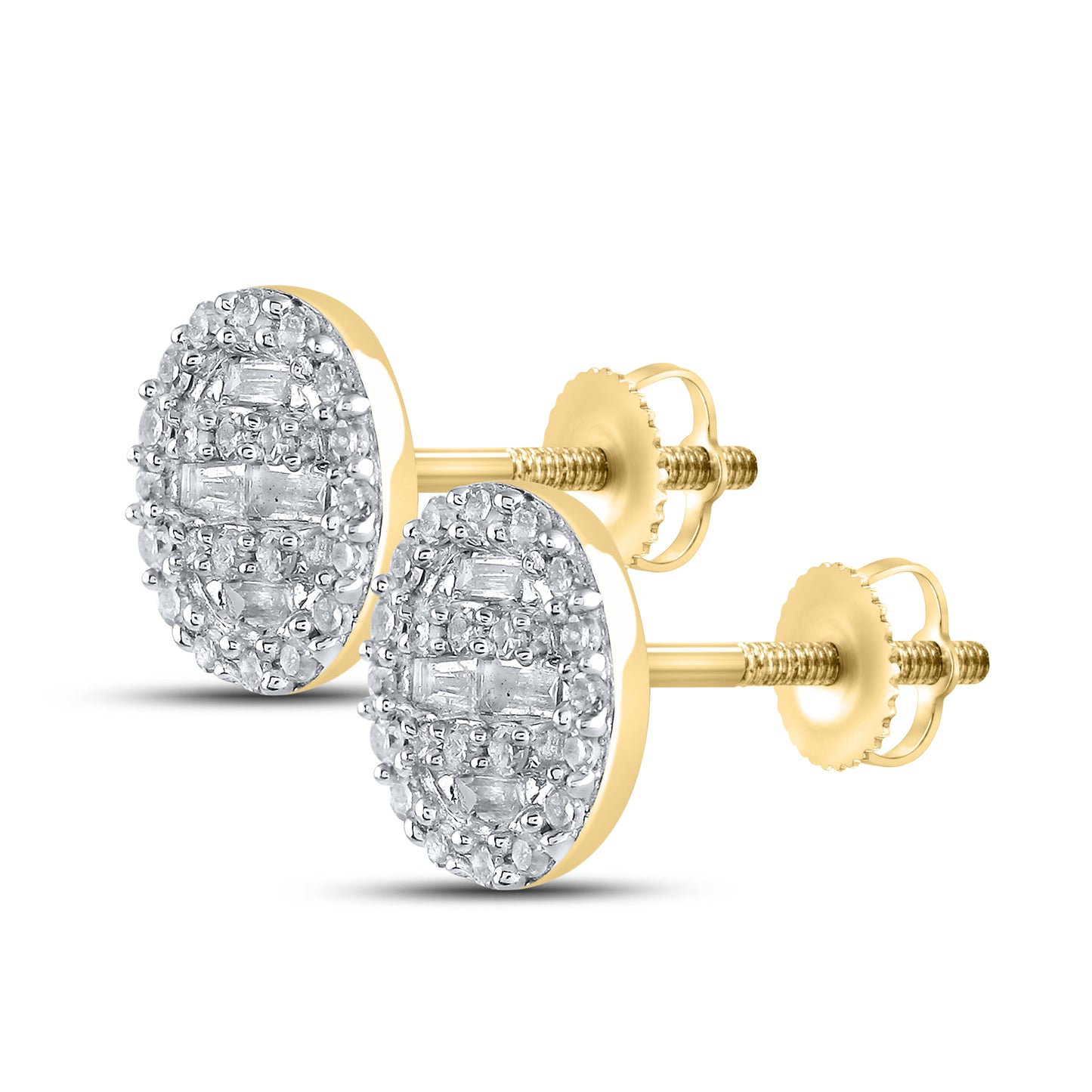 10kt Yellow Gold 0.25 CTW Natural Diamond Earrings