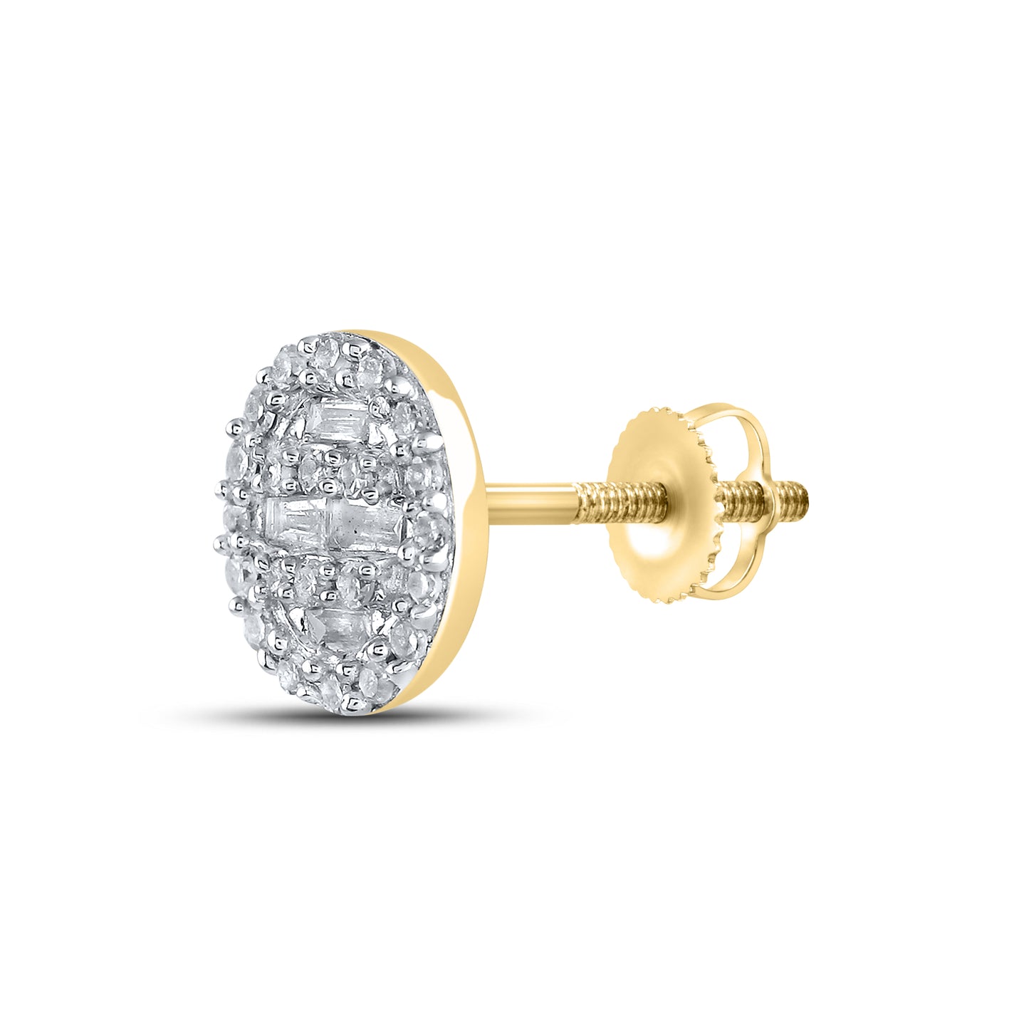 10kt Yellow Gold 0.25 CTW Natural Diamond Earrings