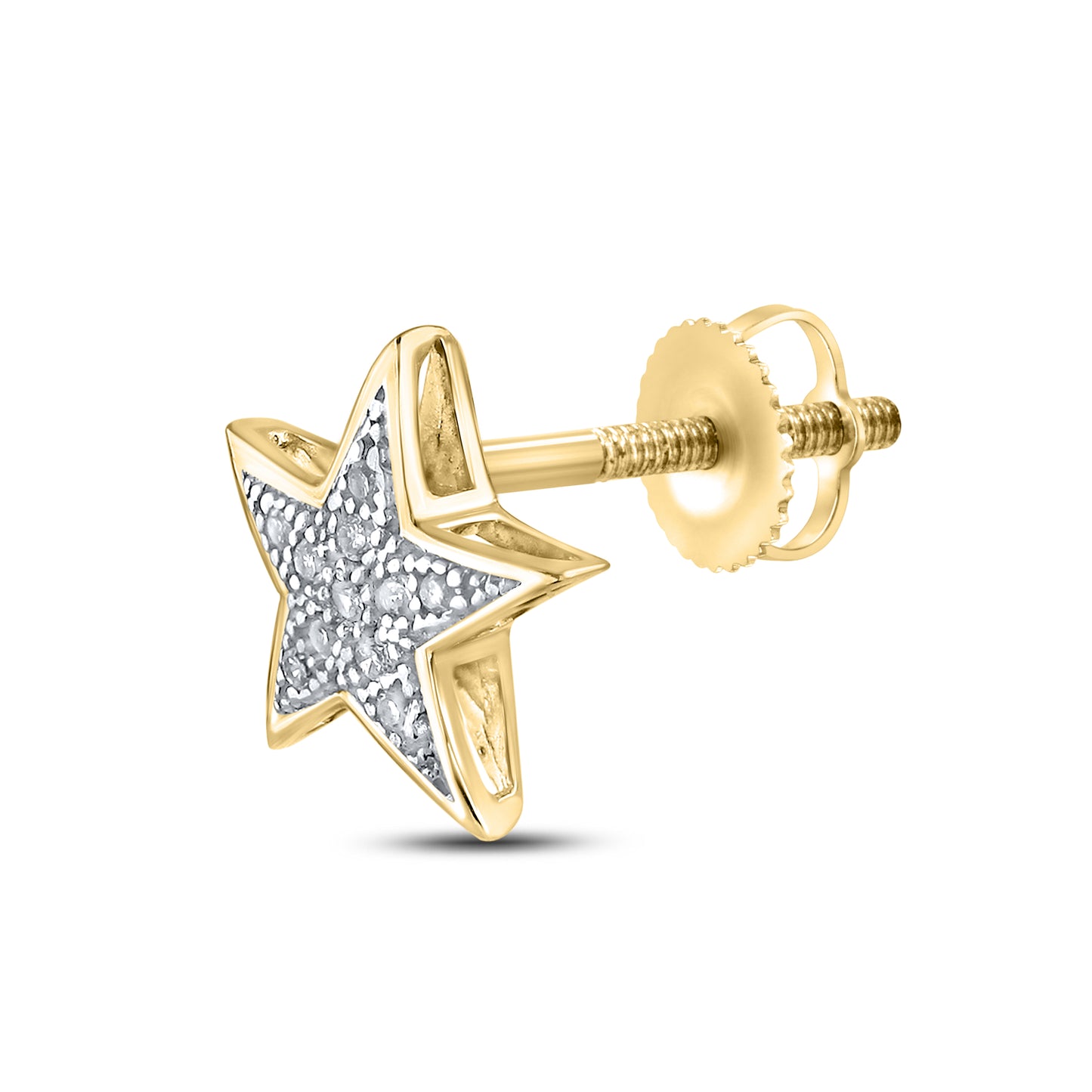 10kt Yellow Gold 0.05 CTW Natural Diamond Earrings