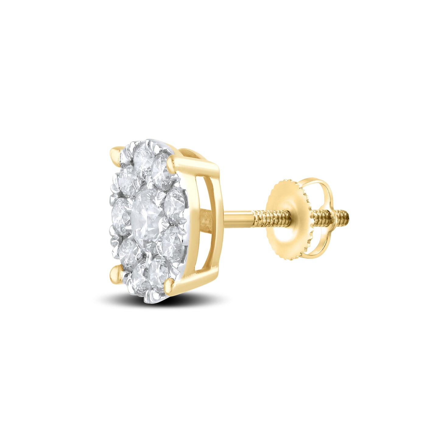 10kt Yellow Gold 0.98 CTW Natural Diamond Earrings
