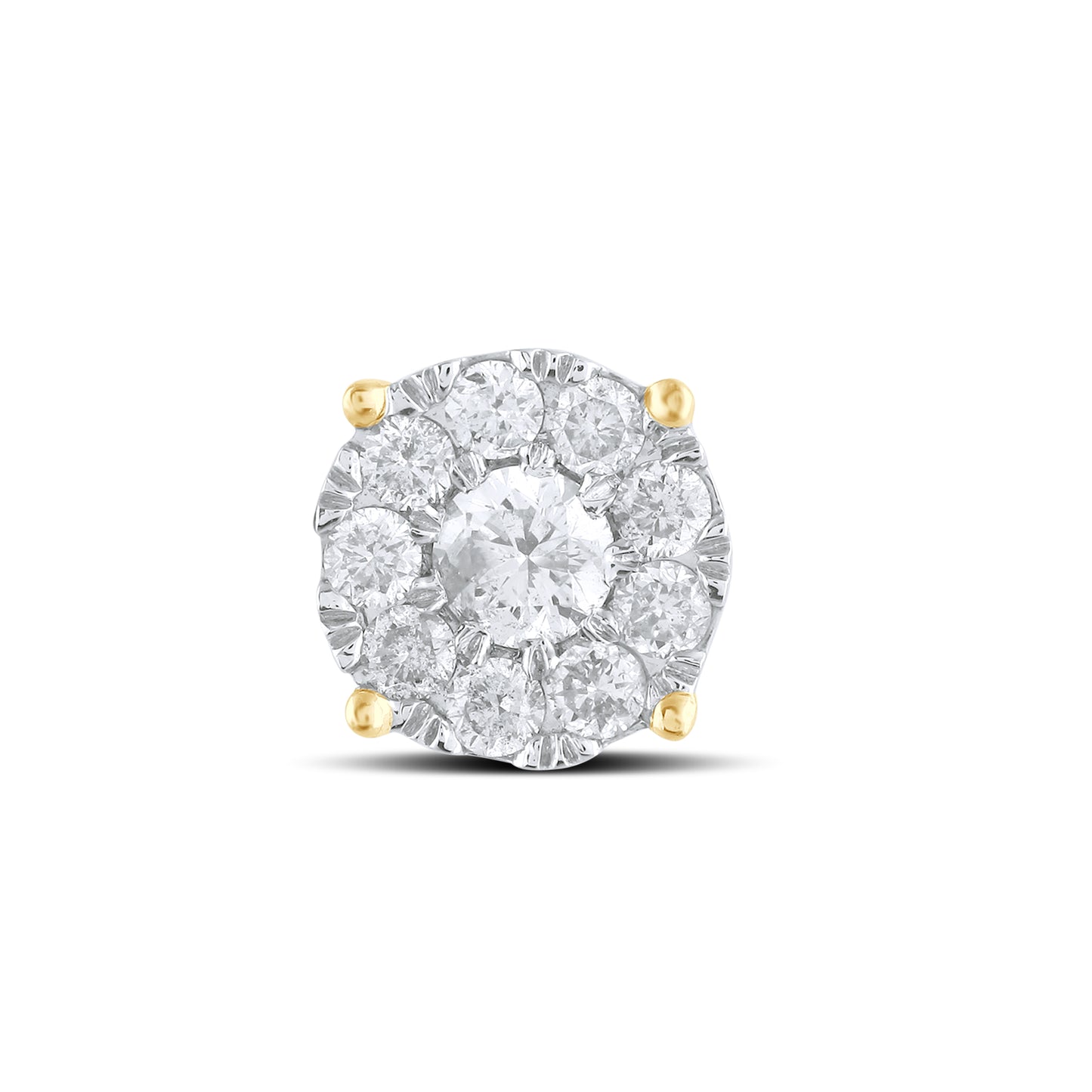 10kt Yellow Gold 0.98 CTW Natural Diamond Earrings