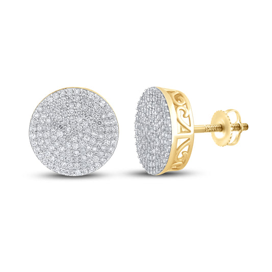 10kt Yellow Gold 0.75 Natural Diamond Earrings